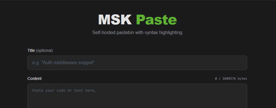 MSK Paste